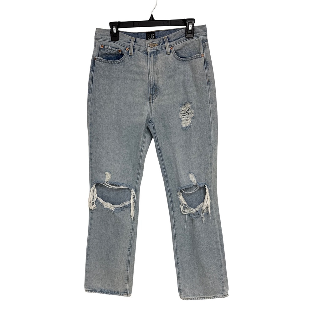 BDG Distressed High Rise Bootcut Jeans Women’s 29 Light Blue